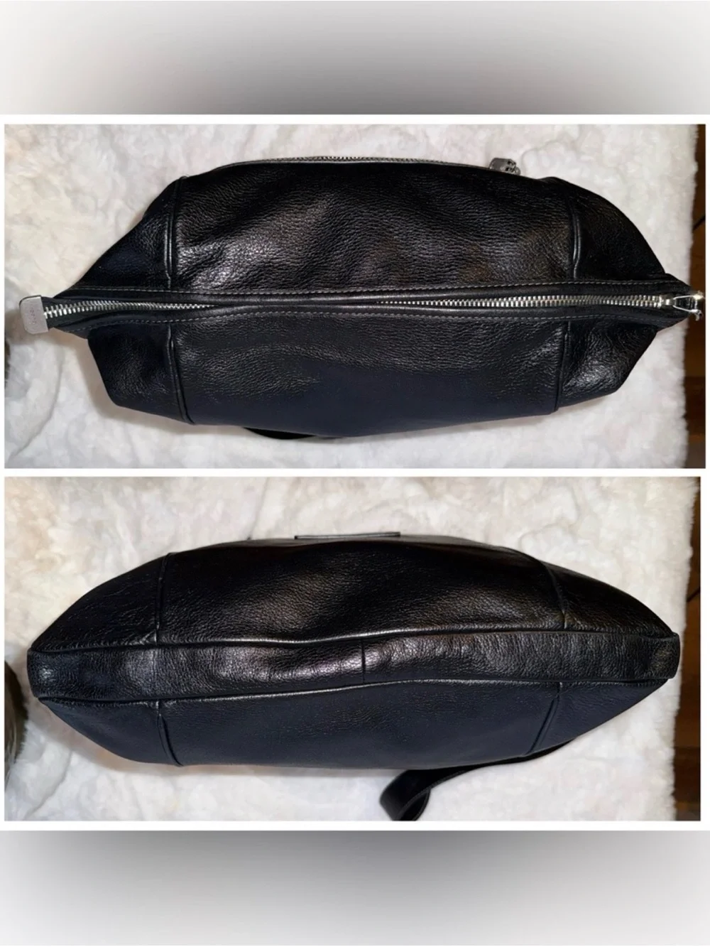 Gucci Black Pebbled Leather Messenger Bag